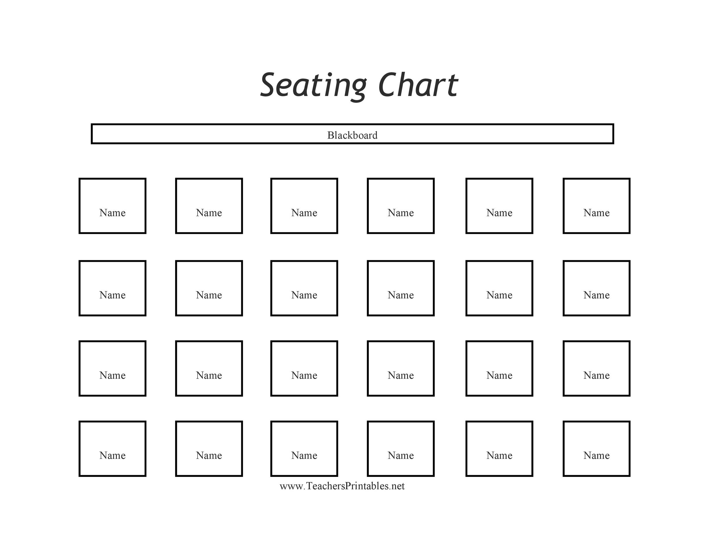 Printable Seating Chart Template