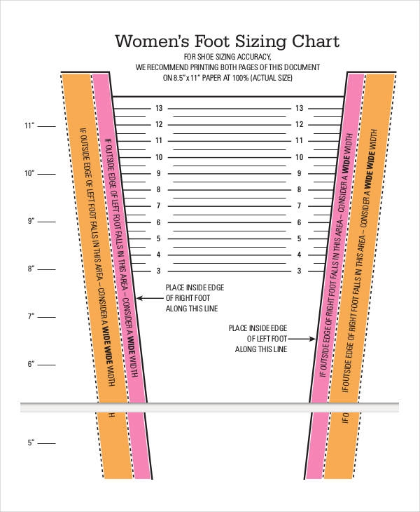 Printable Shoe Size Chart 21 PDF Documents Download Free Premium 