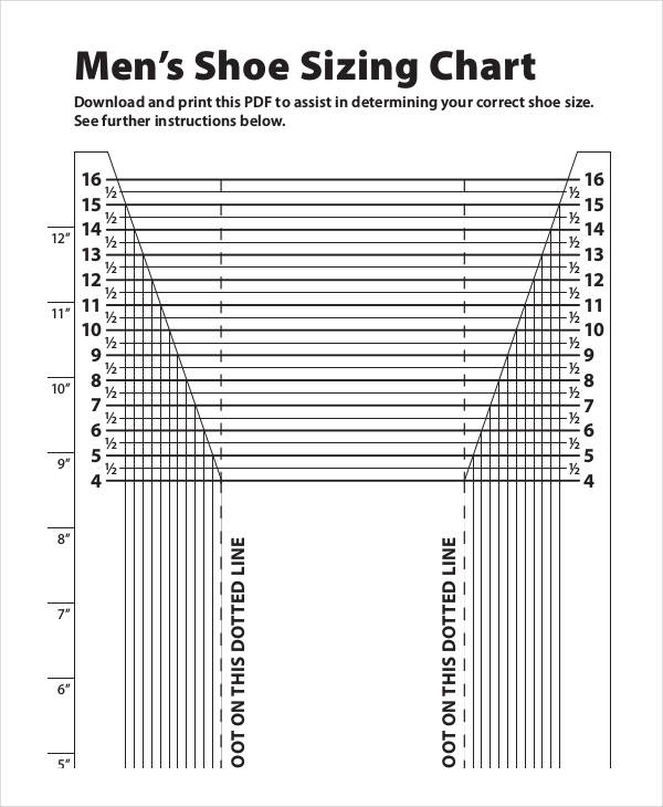 Printable Shoe Size Chart 9 Free PDF Documents Download Free 