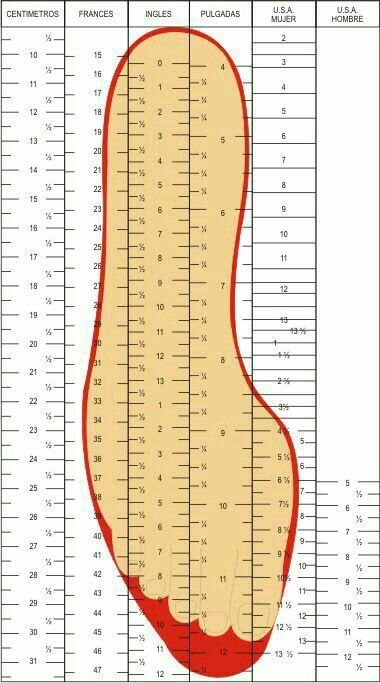 Printable Shoe Size Chart Pdf