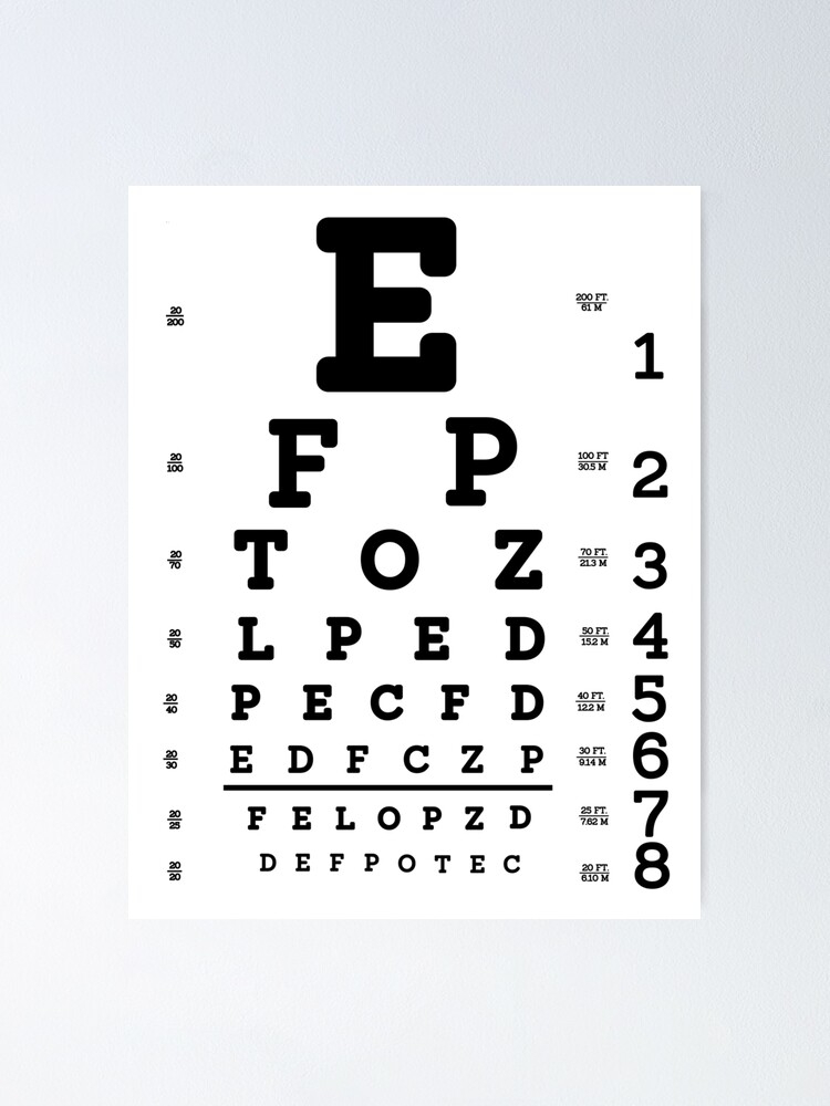 Printable Snellen Eye Chart 10 Ft Free Printable Worksheet