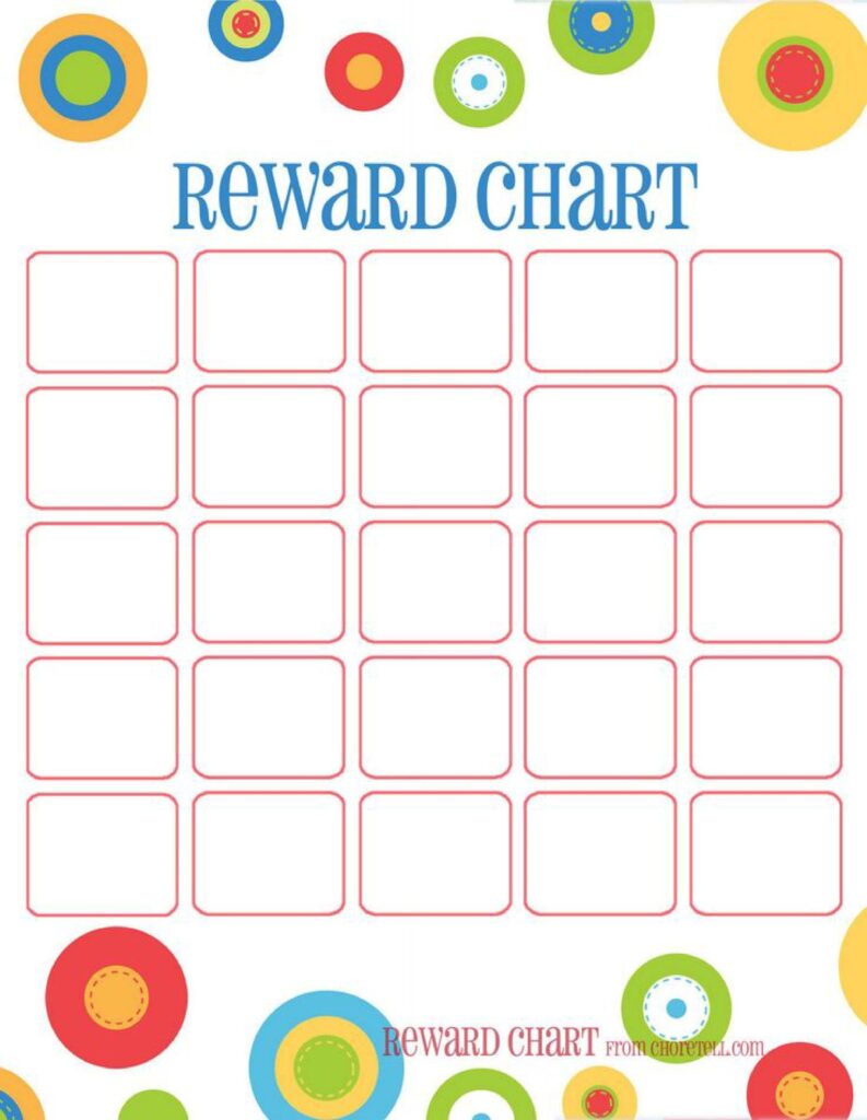 Reward Chart For Kids Printable