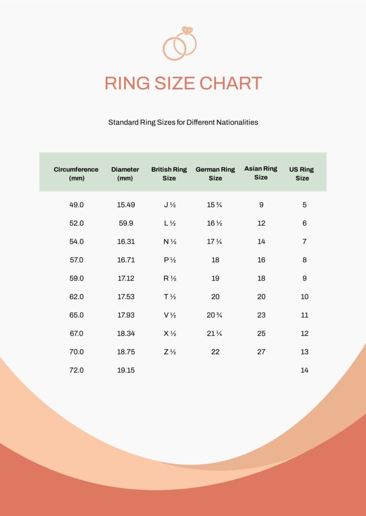 Ring Size Chart Printable Pdf Download A Visual Reference Of Charts 