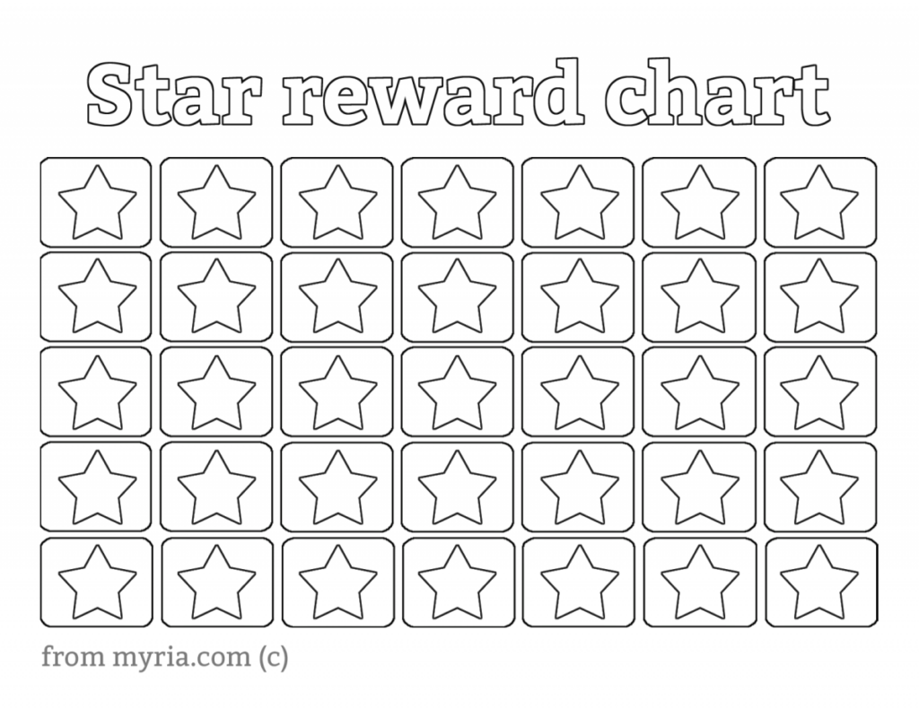 Star Reward Chart Printable Reward Charts Reward Chart Kids Reward 