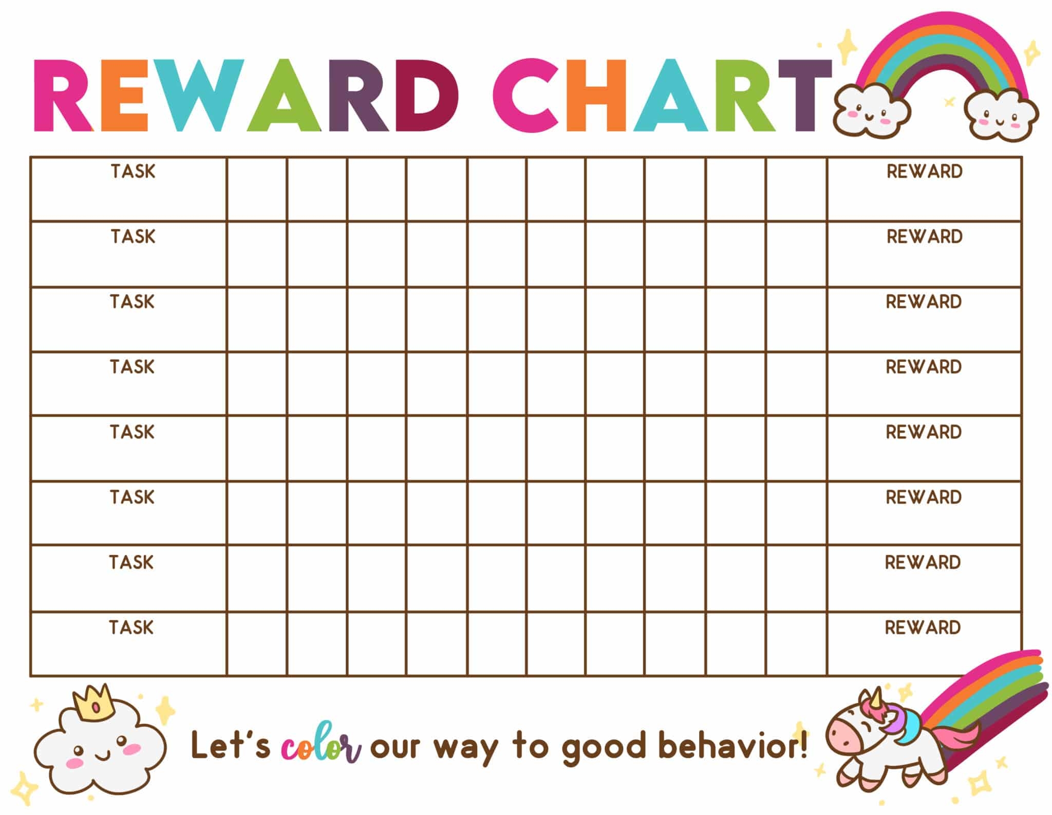 Free Printable Sticker Reward Chart Free Printable Chart
