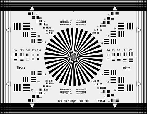  TE100 Lens Focus Test Chart