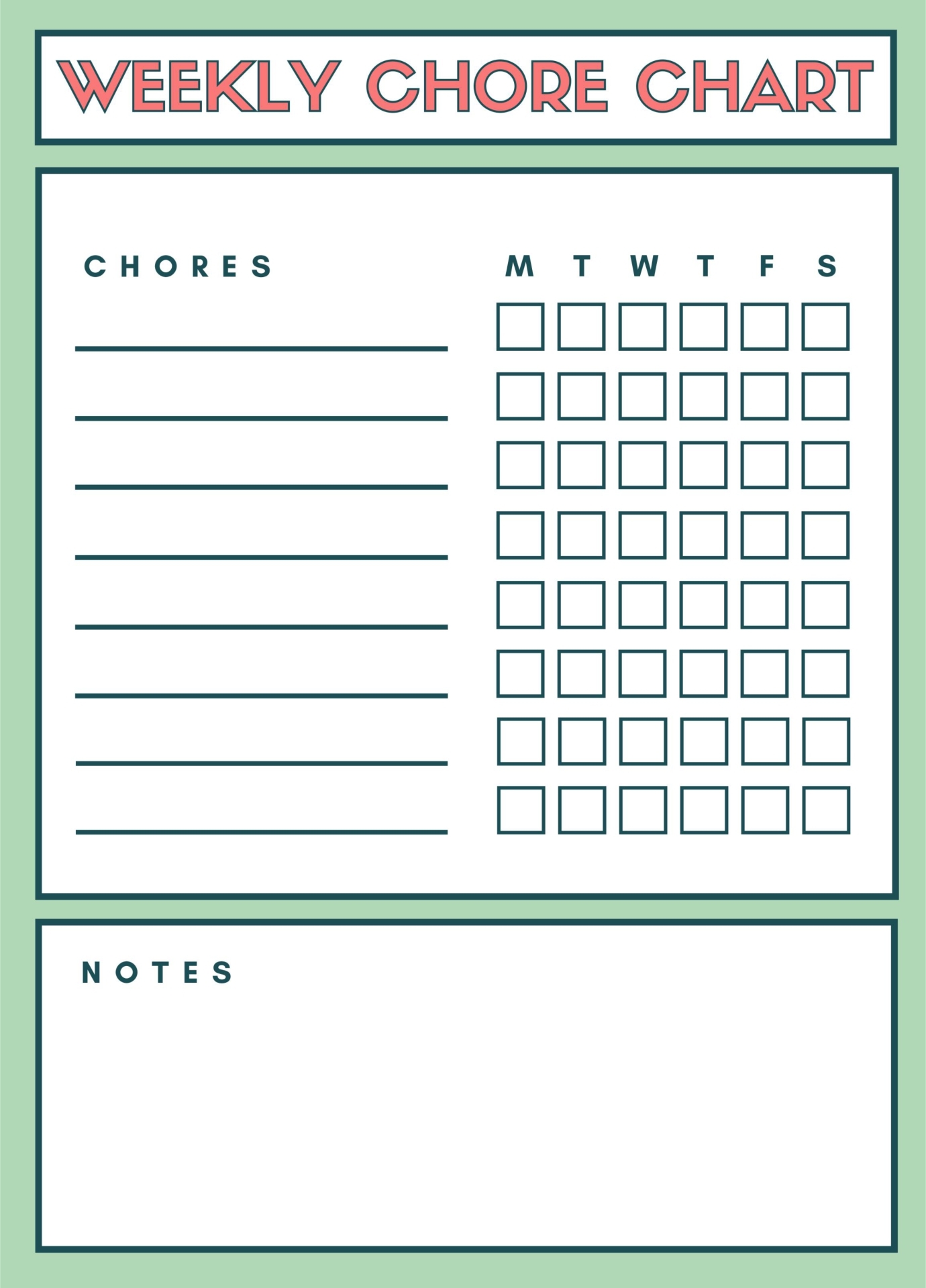 Weekly Chore Chart 10 Free PDF Printables Printablee